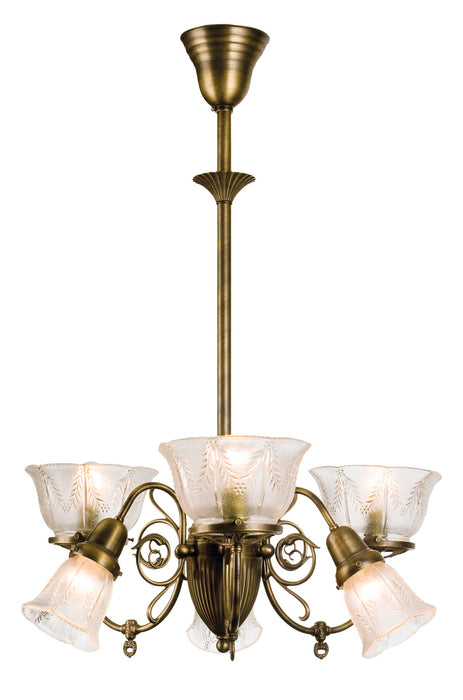 Meyda Tiffany 50758 Six Light Chandelier, Antique