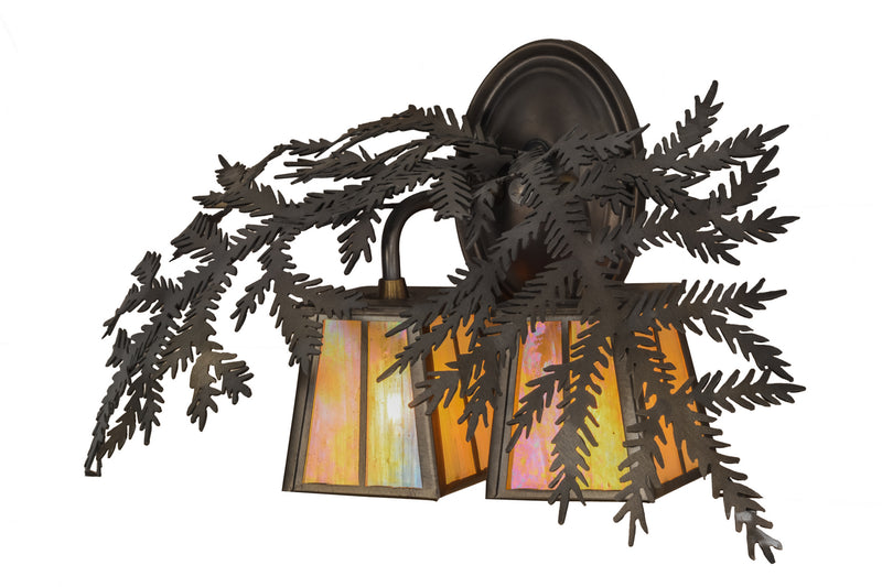 Meyda Tiffany 50763 Two Light Wall Sconce, Antique Copper