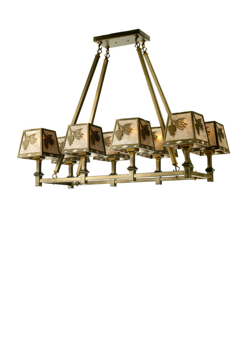 Meyda Tiffany 50837 Eight Light Chandelier, Antique Copper