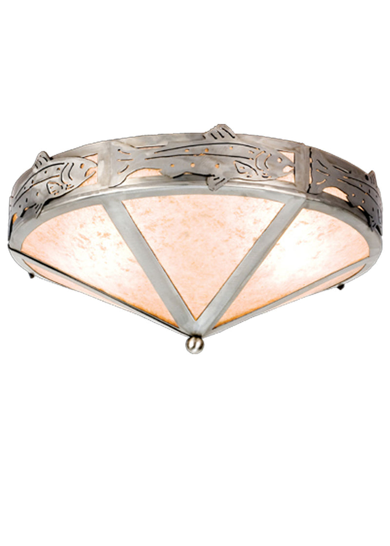 Meyda Tiffany 51225 Two Light Flushmount, Industrial Steel