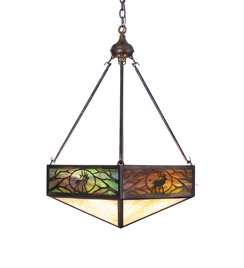 Meyda Tiffany 51230 Four Light Pendant, Antique Copper