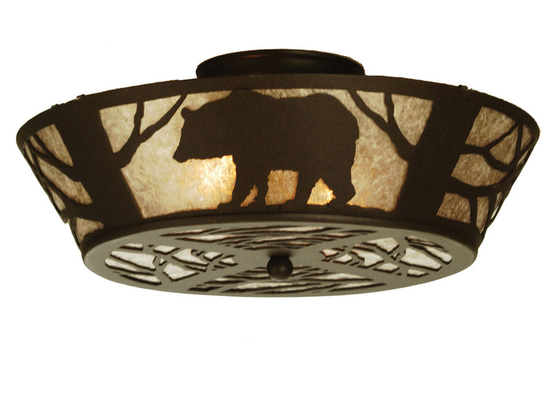 Meyda Tiffany 51328 Two Light Flushmount, Cafe Noir