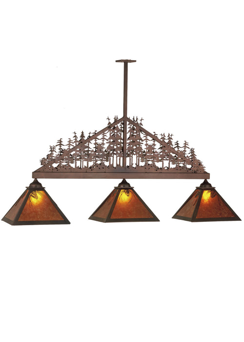 Meyda Tiffany 51347 Three Light Island Pendant, Antique Copper