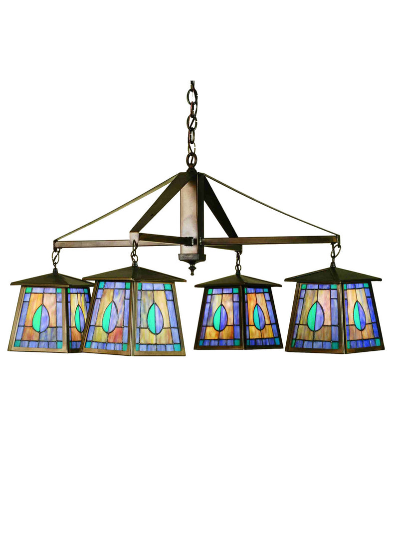 Meyda Tiffany 51377 Four Light Chandelier, Antique Copper