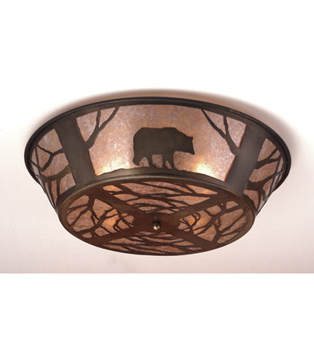 Meyda Tiffany 51497 Four Light Flushmount, Antique Copper