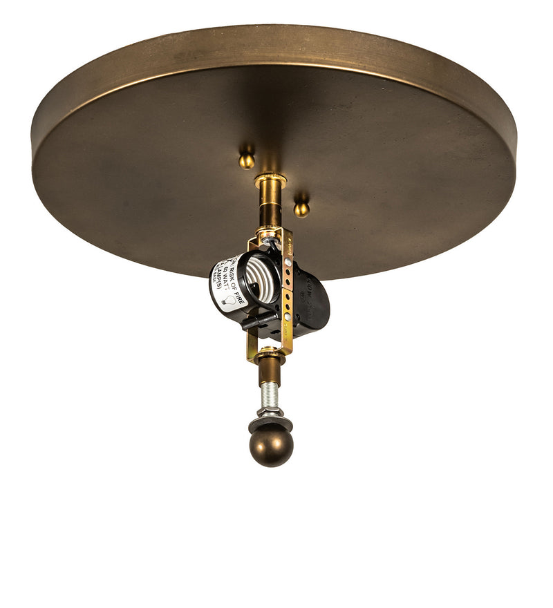 Meyda Tiffany 51499 Two Light Flushmount, Antique Copper