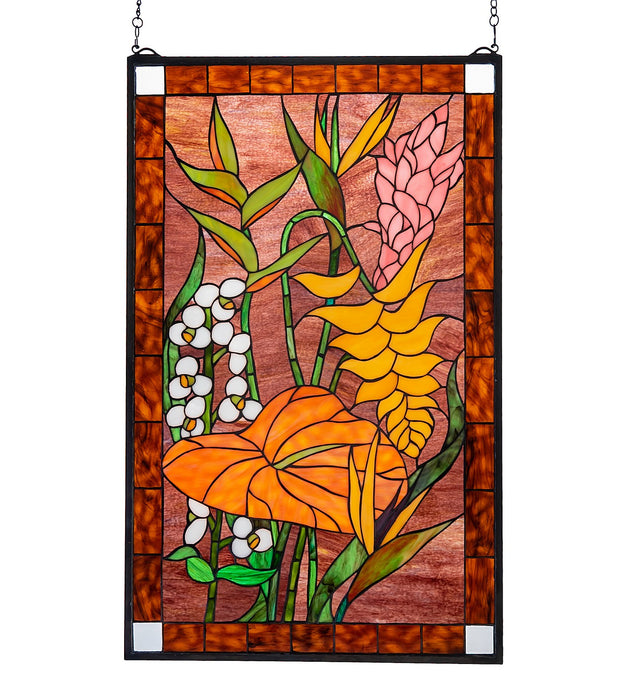 Meyda Tiffany 51539 Window, Pbagwg Orange Oafl Pink Ca Xag