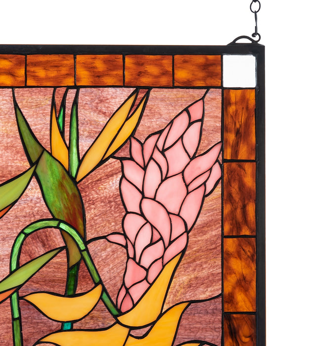 Meyda Tiffany 51539 Window, Pbagwg Orange Oafl Pink Ca Xag
