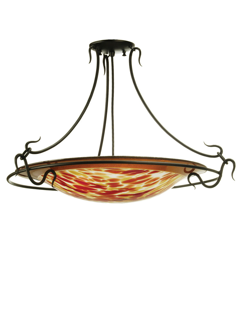 Meyda Tiffany 51885 Semi Flush Mount, Black Metal
