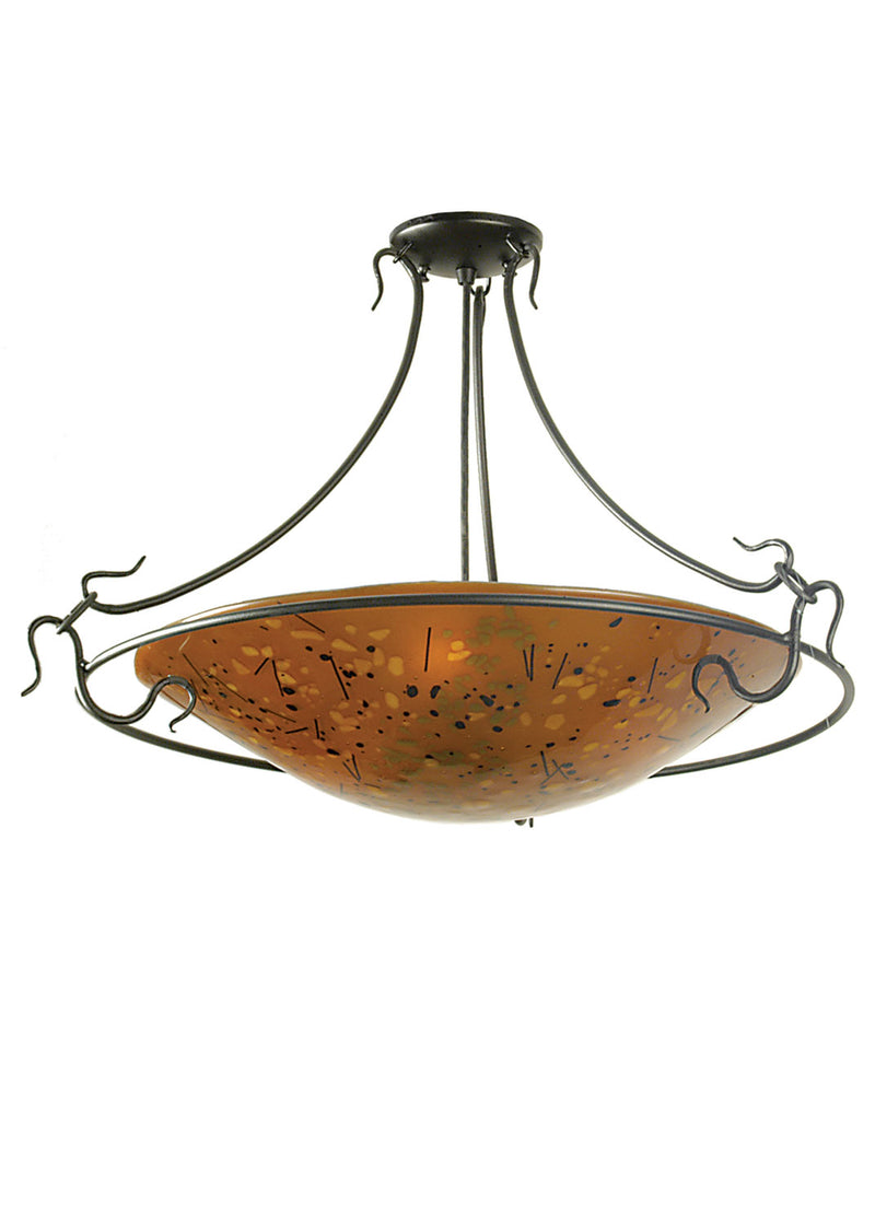 Meyda Tiffany 52004 Semi Flush Mount, Black Metal