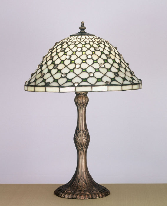 Meyda Tiffany 52010 One Light Table Lamp, Mahogany Bronze