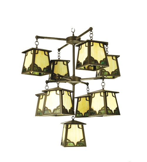Meyda Tiffany 52068 Nine Light Chandelier, Timeless Bronze