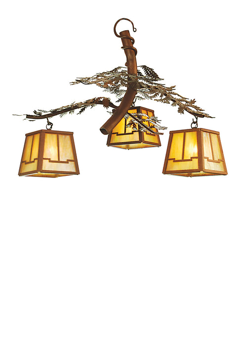 Meyda Tiffany 52350 Three Light Chandelier, Rust
