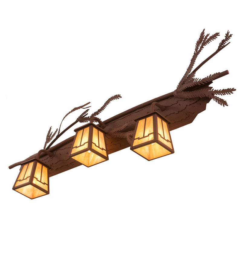 Meyda Tiffany 52385 Three Light Wall Sconce, Rust