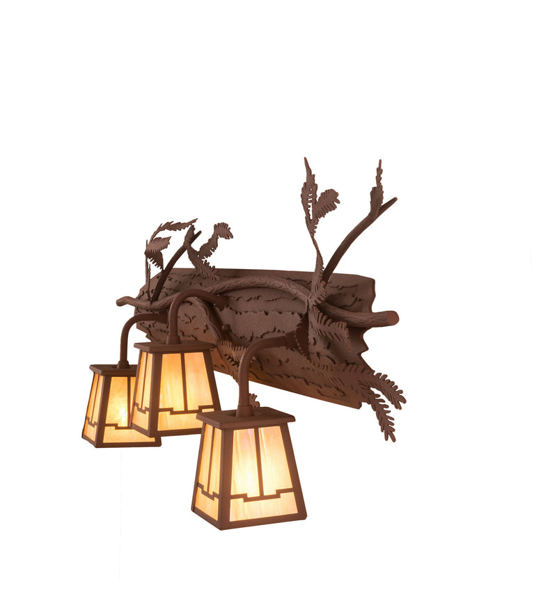 Meyda Tiffany 52385 Three Light Wall Sconce, Rust