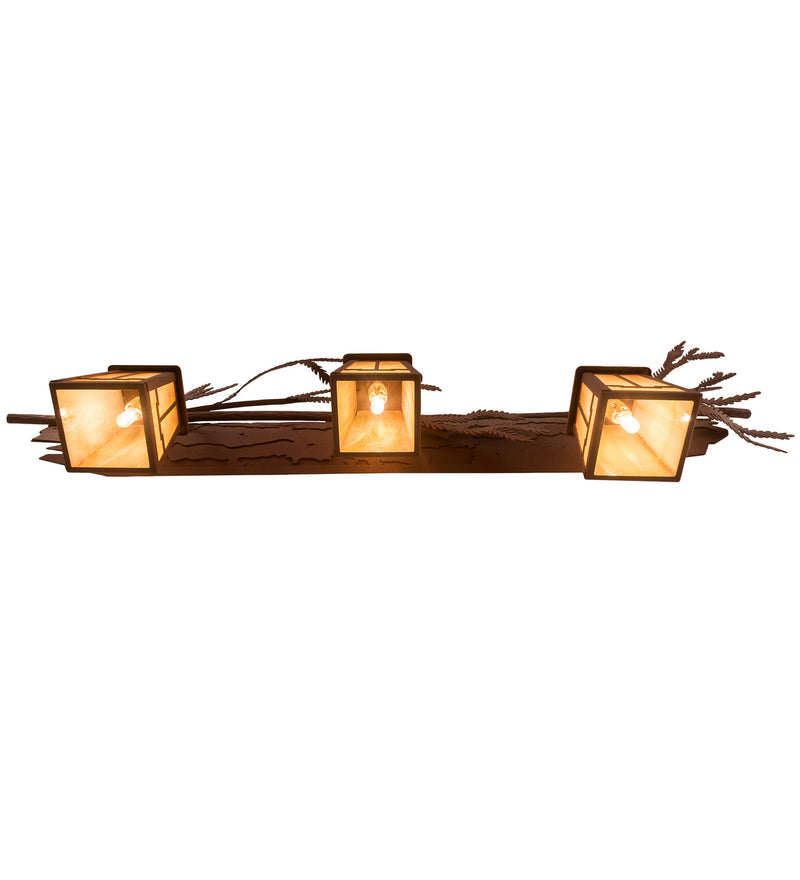 Meyda Tiffany 52385 Three Light Wall Sconce, Rust