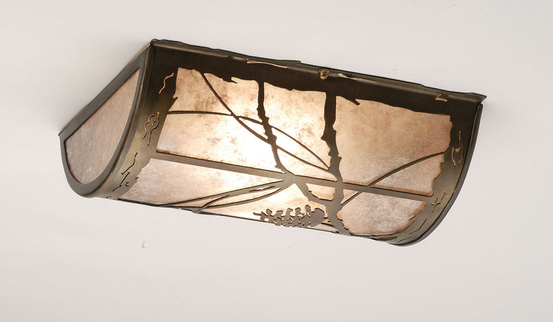 Meyda Tiffany 62976 Two Light Flushmount, Antique Copper