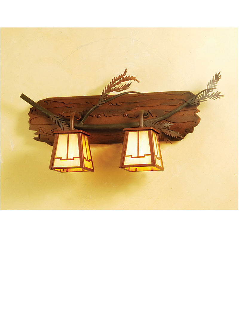 Meyda Tiffany 65090 Two Light Wall Sconce, Rust