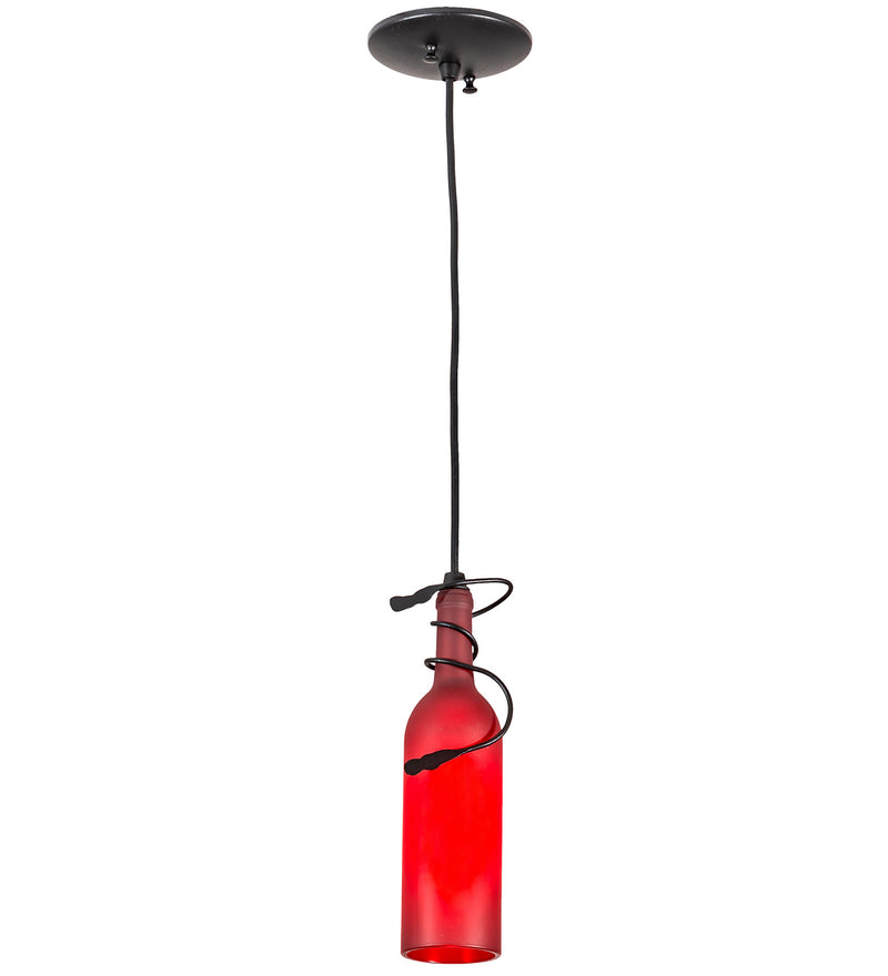 Meyda Tiffany 65453 One Light Mini Pendant, Black Metal