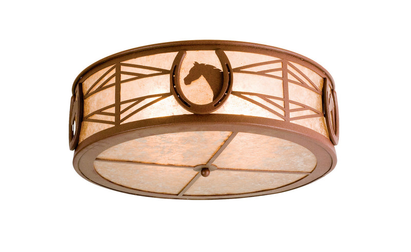 Meyda Tiffany 65663 Four Light Flushmount, Rust