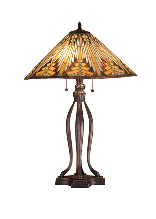 Meyda Tiffany 66226 Three Light Table Lamp, Beige Hagr Xag