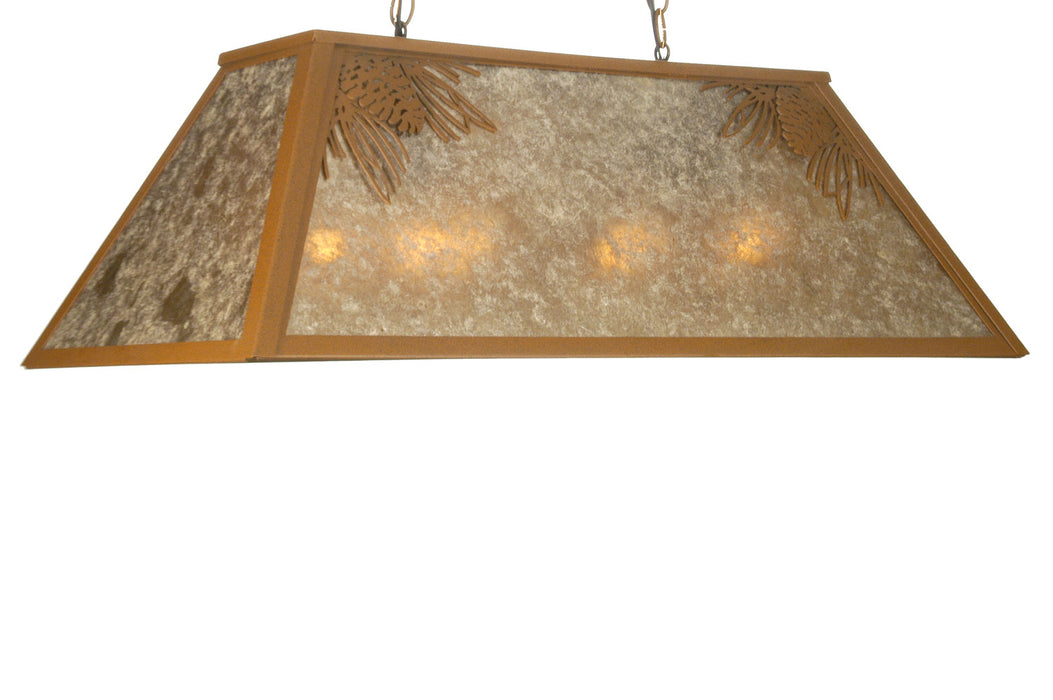 Meyda Tiffany 66416 Six Light Oblong Pendant, Rust