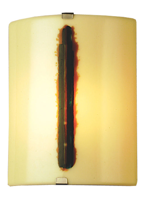 Meyda Tiffany 66468 One Light Wall Sconce, Beige/Blue,Green Streamers/Amber Frit