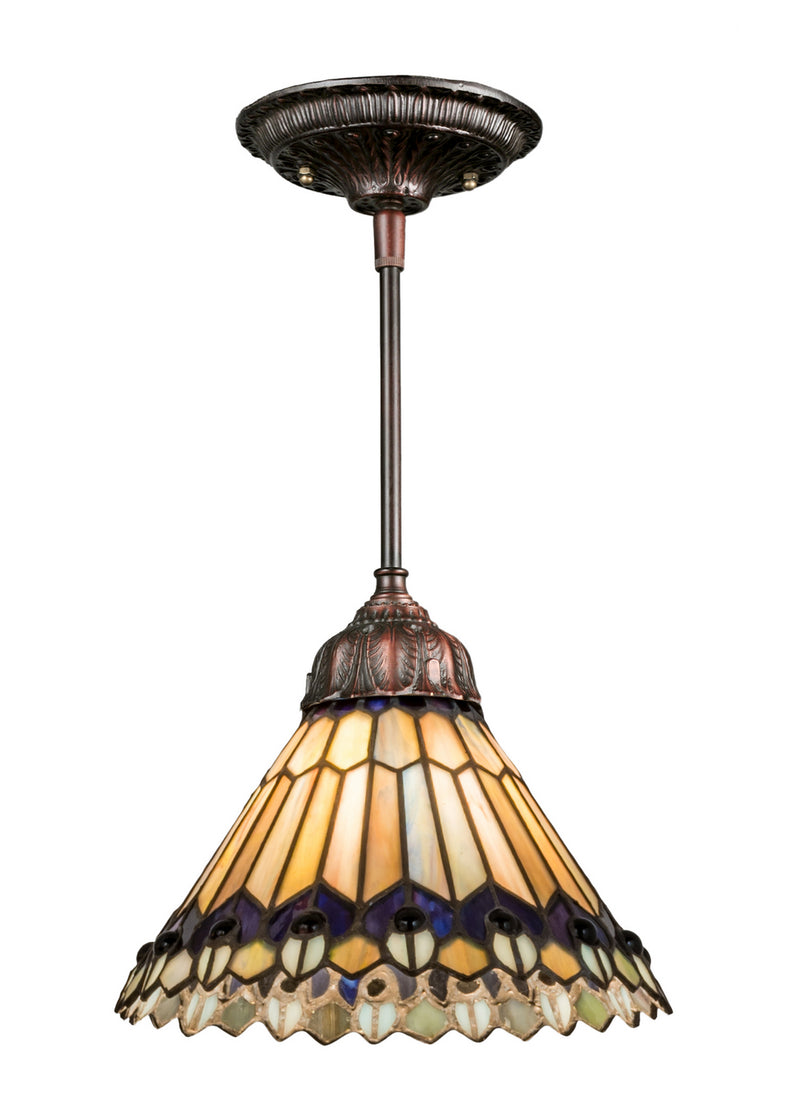 Meyda Tiffany 67708 One Light Mini Pendant, Bronze