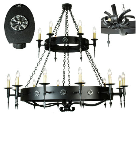 Meyda Tiffany 67722 18 Light Chandelier, Dark Roast