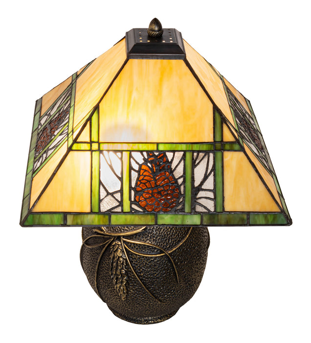 Meyda Tiffany 67850 Two Light Table Lamp, Bronze