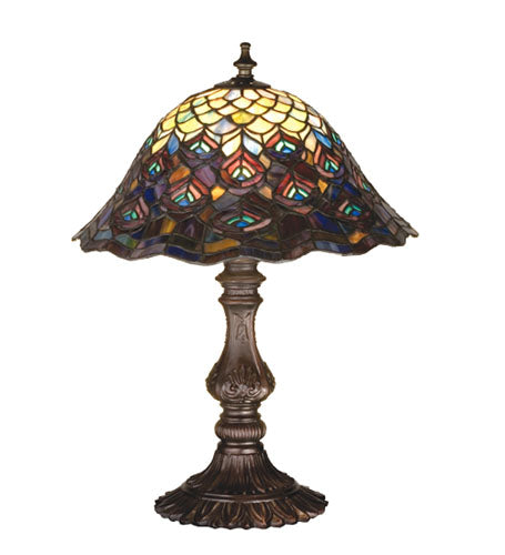 Meyda Tiffany 67885 One Light Accent Lamp, Green/Blue Pbag Purple/Blue Lt Blue Aqua/Green