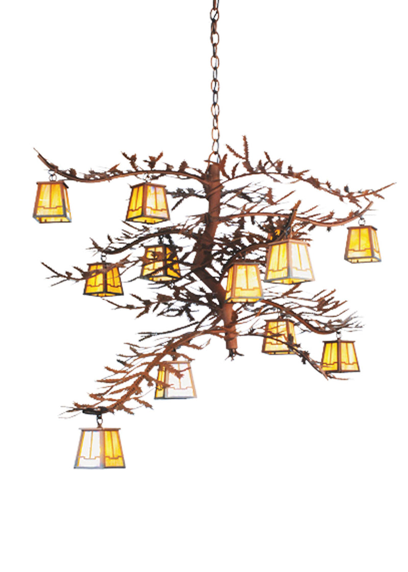 Meyda Tiffany 67904 12 Light Chandelier, Rust/Wrought Iron