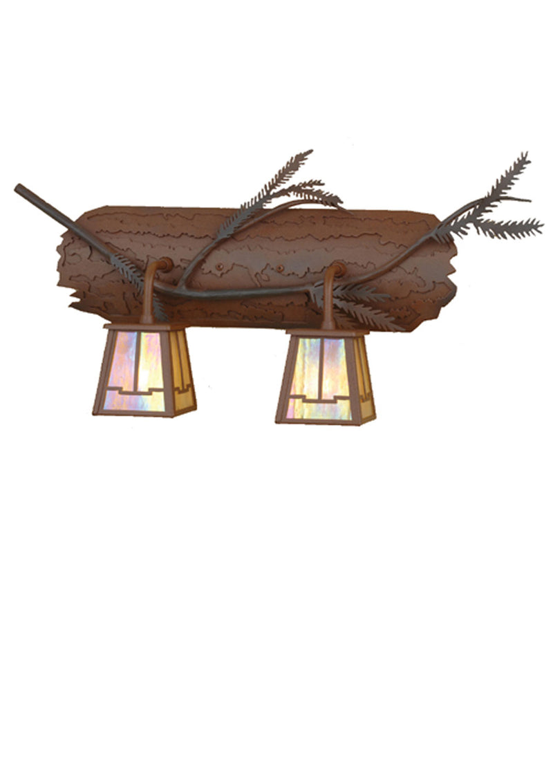 Meyda Tiffany 67909 Two Light Vanity, Rust/Wrought Iron