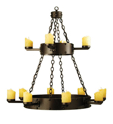 Meyda Tiffany 67969 12 Light Chandelier, Matte Copper Vein