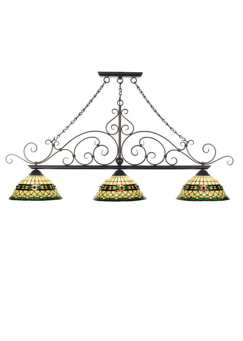 Meyda Tiffany 68212 Three Light Island Pendant, Matte Copper Vein