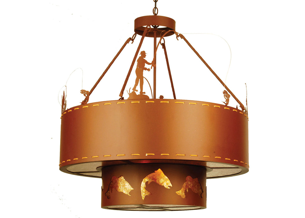 Meyda Tiffany 68924 Eight Light Pendant, Rust
