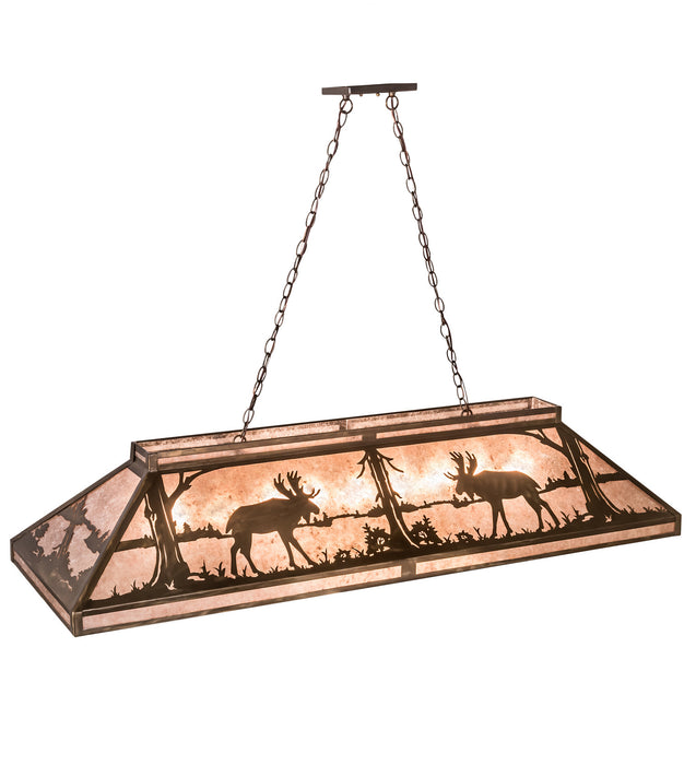 Meyda Tiffany 69610 Nine Light Oblong Pendant, Antique Copper