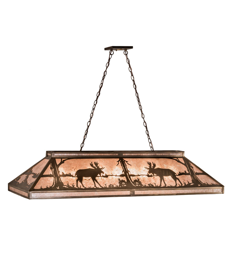 Meyda Tiffany 69610 Nine Light Oblong Pendant, Antique Copper