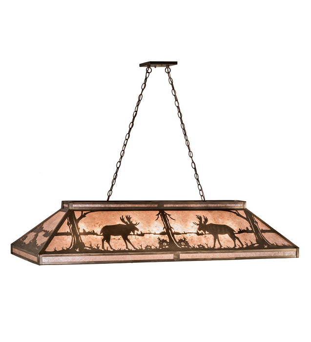 Meyda Tiffany 69610 Nine Light Oblong Pendant, Antique Copper