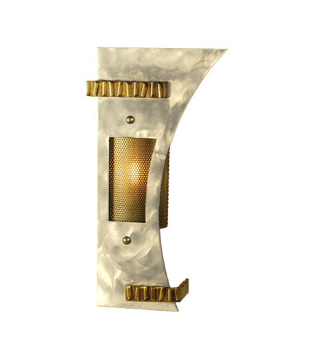 Meyda Tiffany 69641 One Light Wall Sconce, Steel And Gold