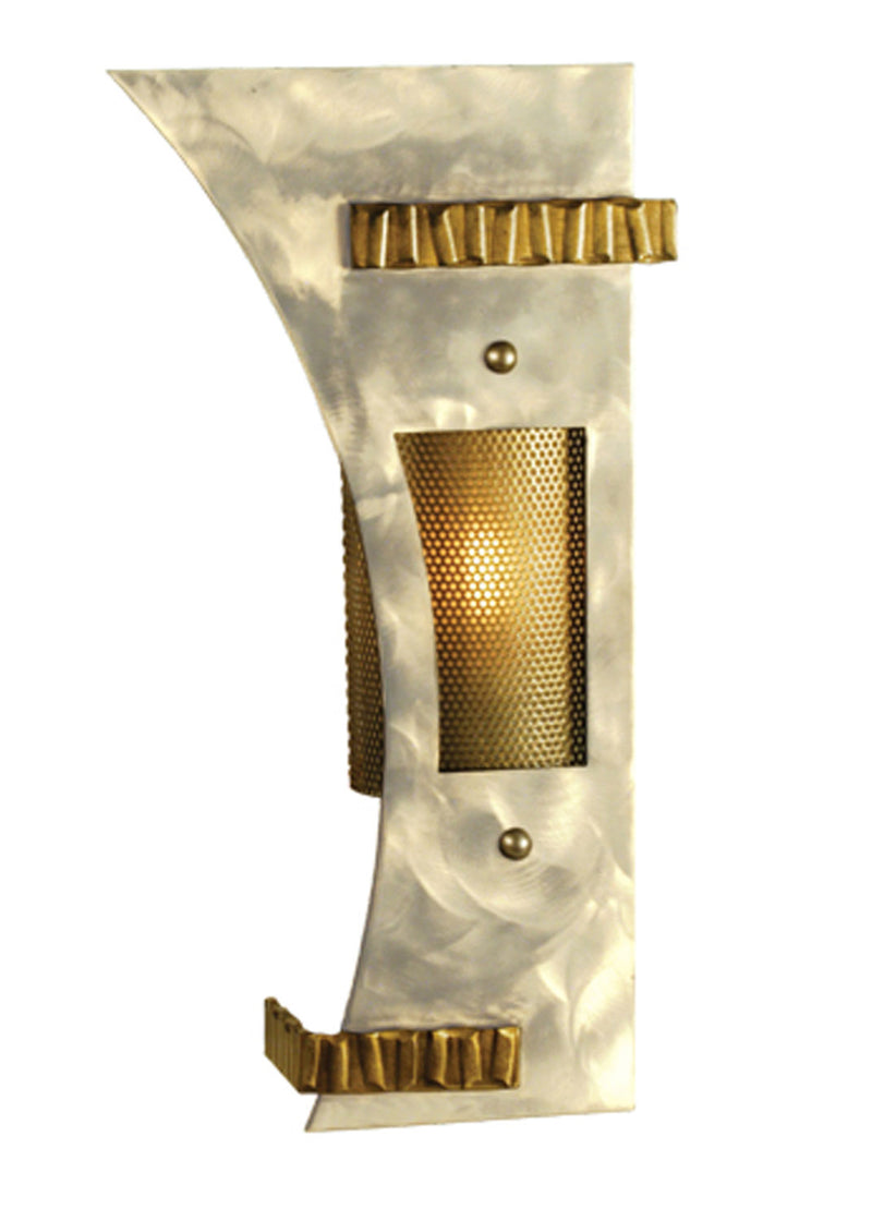 Meyda Tiffany 69646 One Light Wall Sconce, Steel And Gold