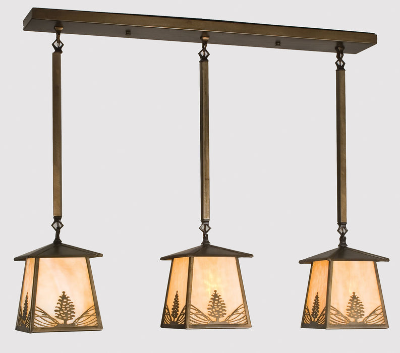 Meyda Tiffany 70093 Three Light Island Pendant, Antique Copper