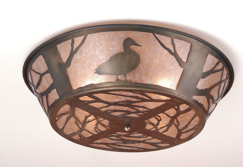Meyda Tiffany 70702 Four Light Flushmount, Antique Copper