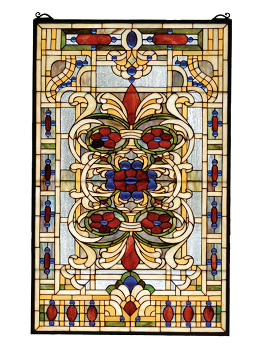 Meyda Tiffany 71268 Window, Zasdy Burgundy Blue Green/Blue Ha Beige