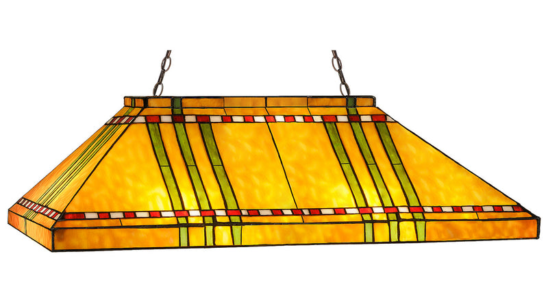 Meyda Tiffany 72539 Six Light Oblong Pendant, Bronze