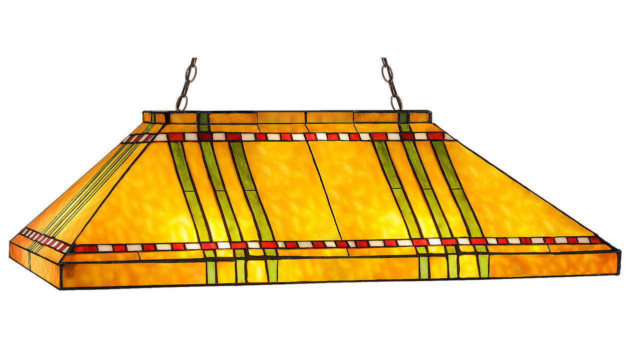 Meyda Tiffany 72539 Six Light Oblong Pendant, Bronze