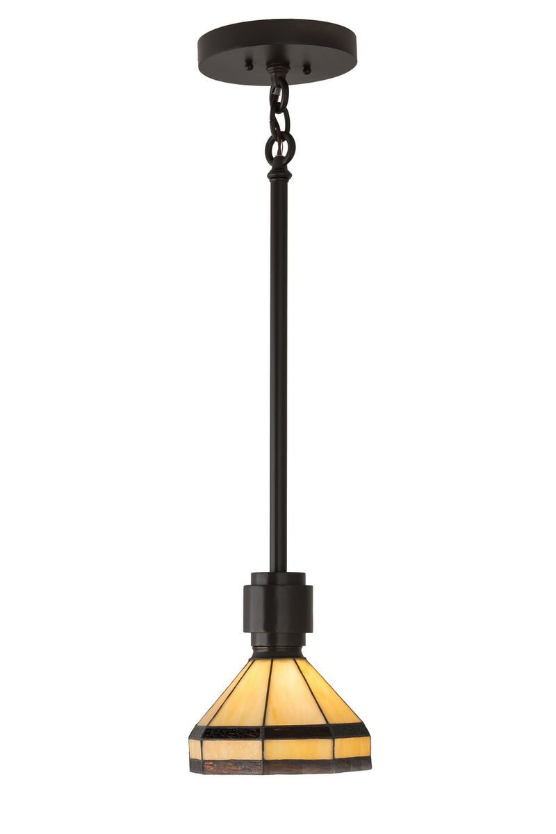 Meyda Tiffany 72559 One Light Mini Pendant, Timeless Bronze