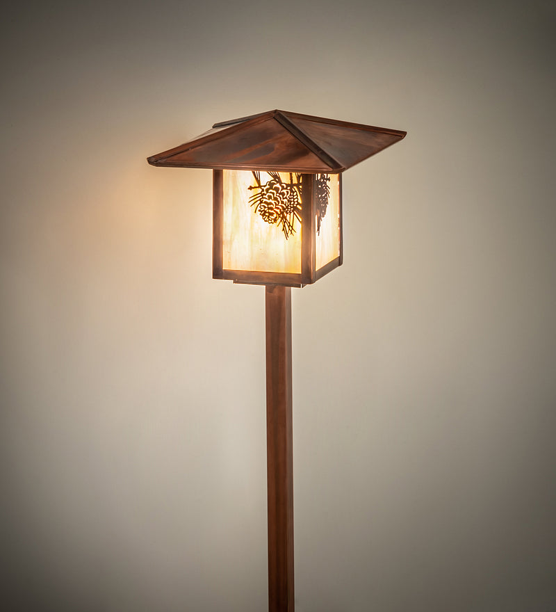 Meyda Tiffany 73491 One Light Landscape Fixture, Vintage Copper