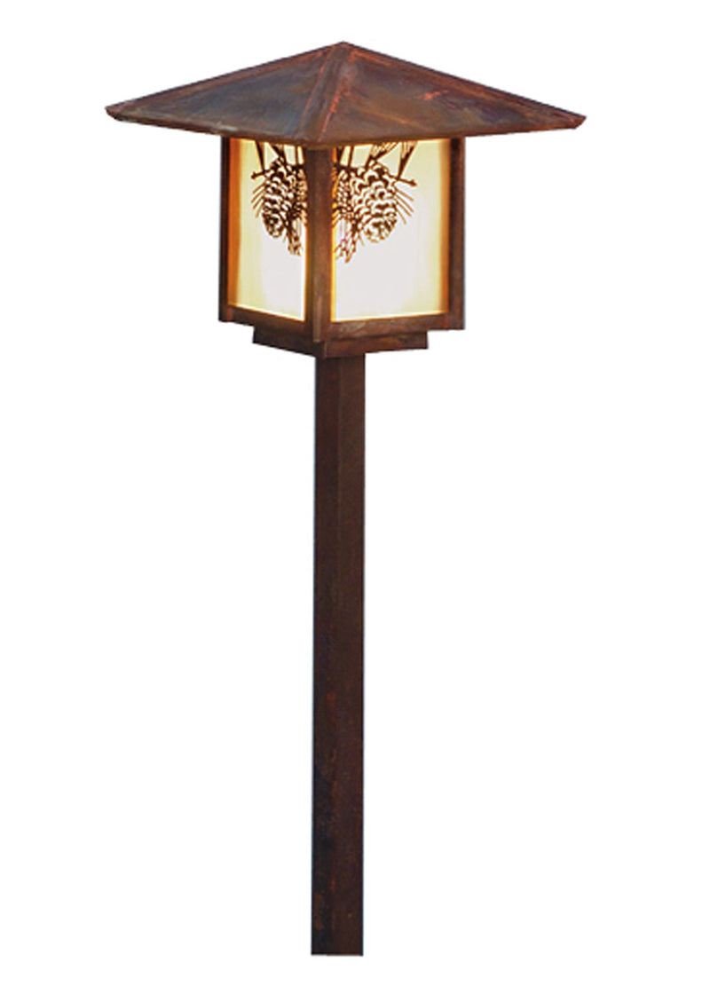 Meyda Tiffany 73491 One Light Landscape Fixture, Vintage Copper