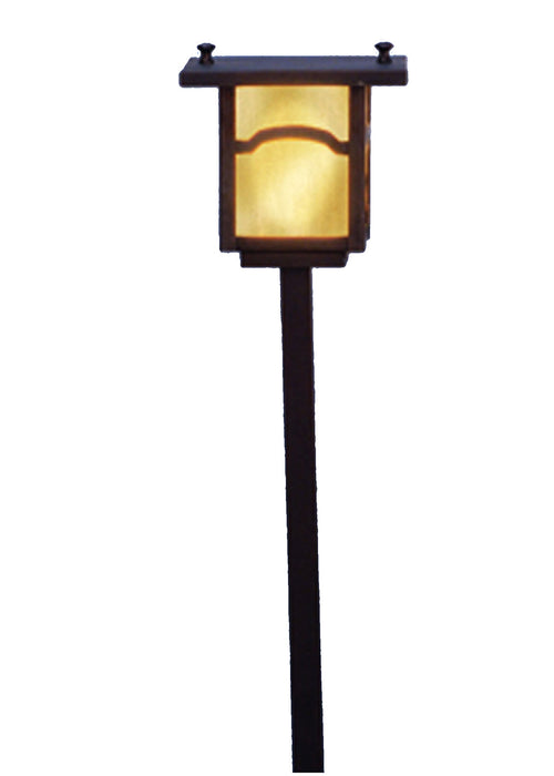 Meyda Tiffany 73545 One Light Post Landscape Fixture, Craftsman Brown